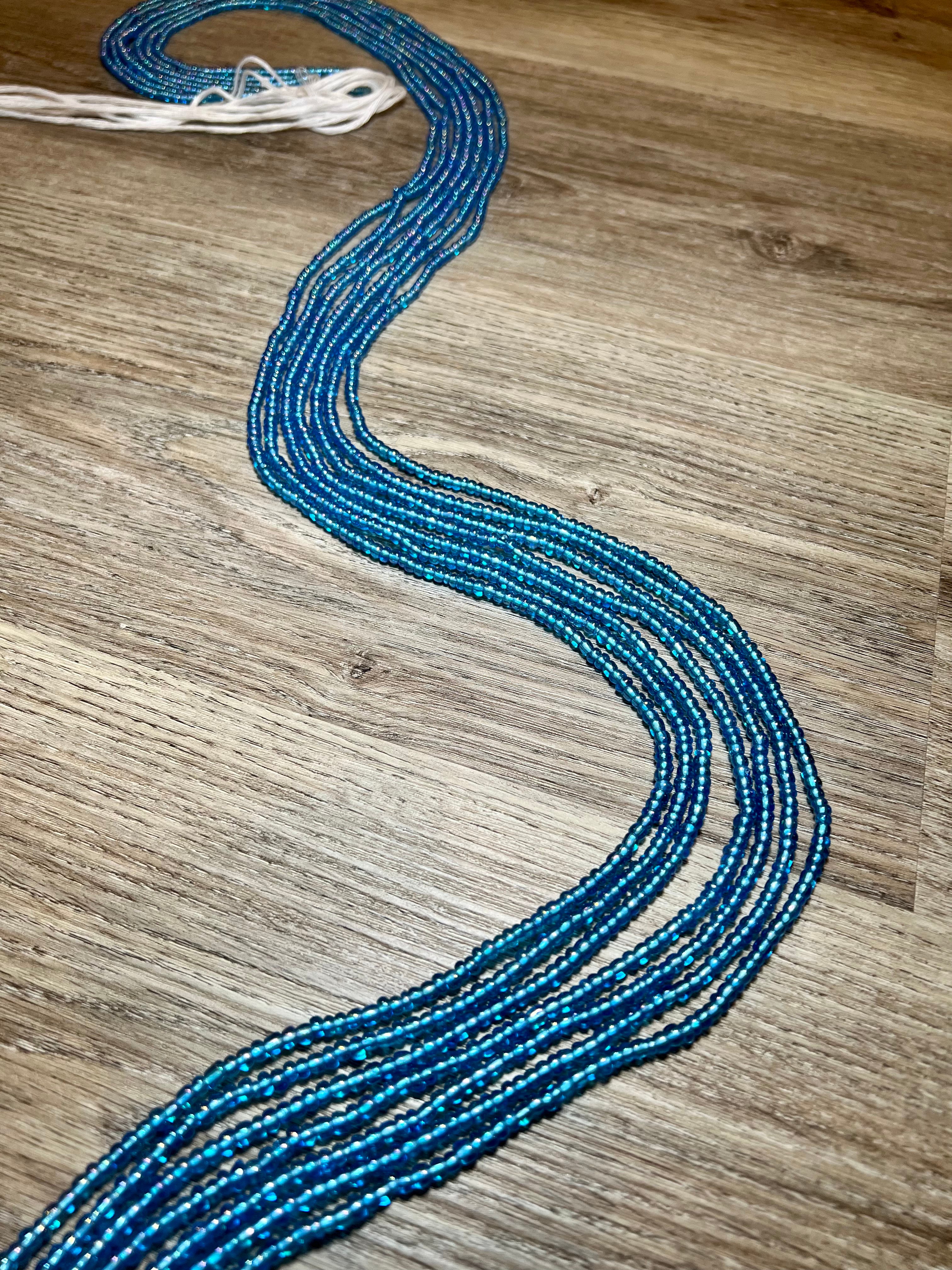 Blue Hens waist beads