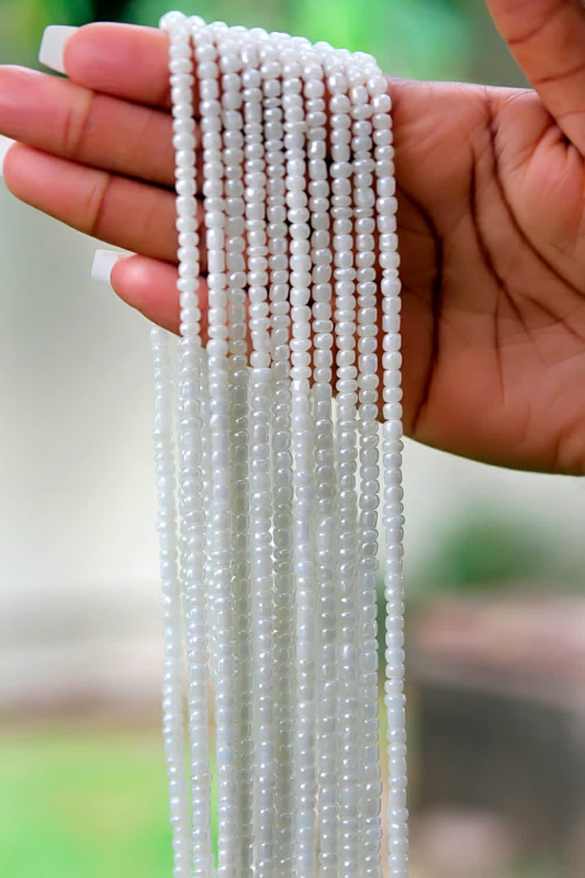 Glossy Cream Waist Beads